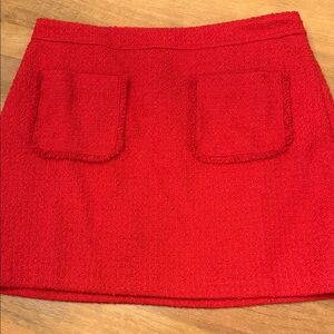 LOFT Sz 16 Red Skirt